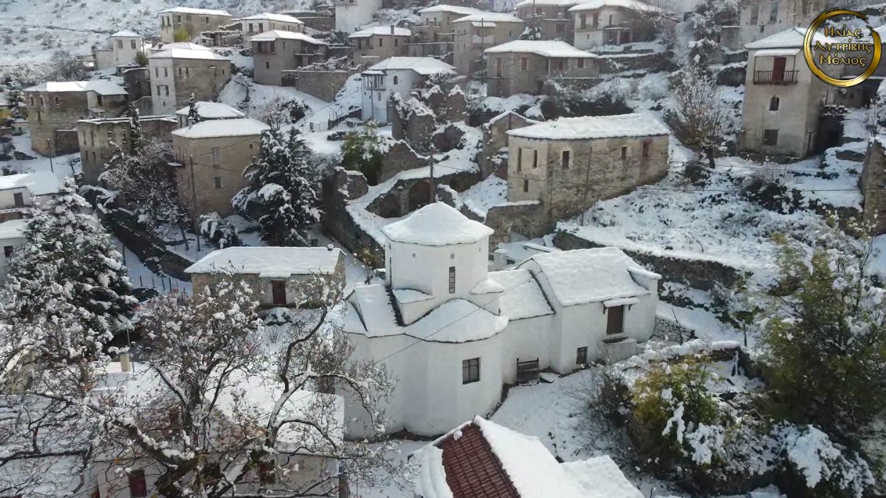 O Χιονισμένος Πραστός Αρκαδίας από drone