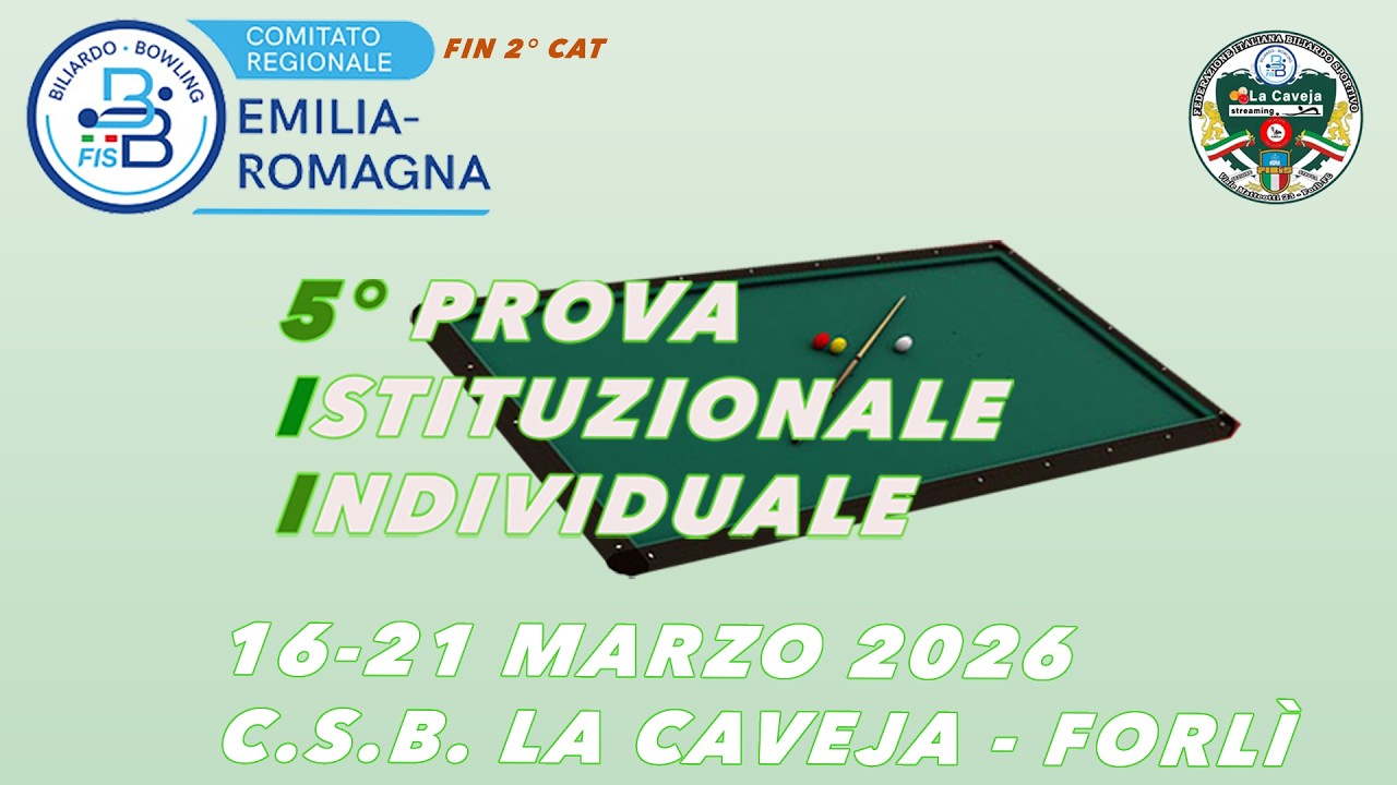 5° Prova Istituzionale Individuale ER  2026 19-03  stream 3 - Finale di batteria 2° categoria