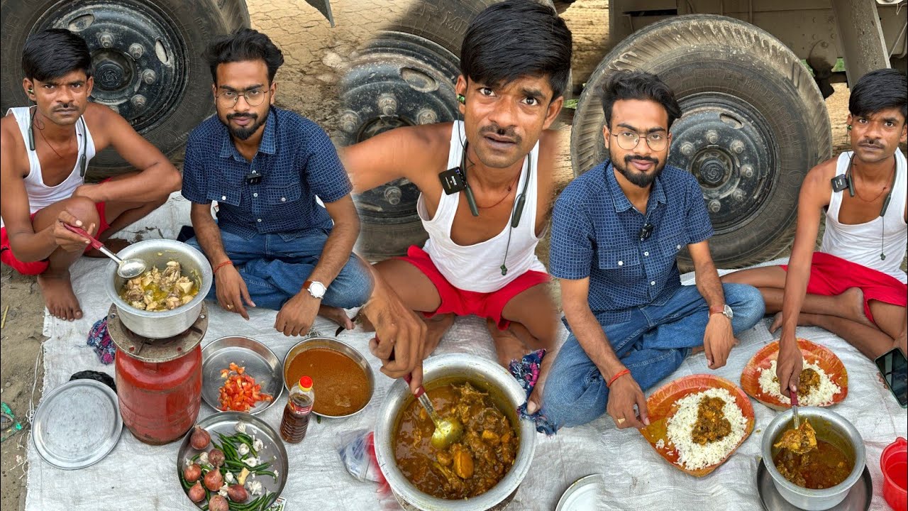 UP के Truck 🚛 Driver साहब ऐसा Chicken बनाए की उंगलियां चाट- चाट के खा गए। Truck driver Lifestyle ।