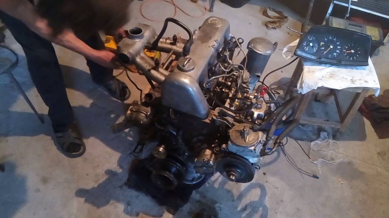 First start engine Mercedes Benz W123 OM615 after overhaul