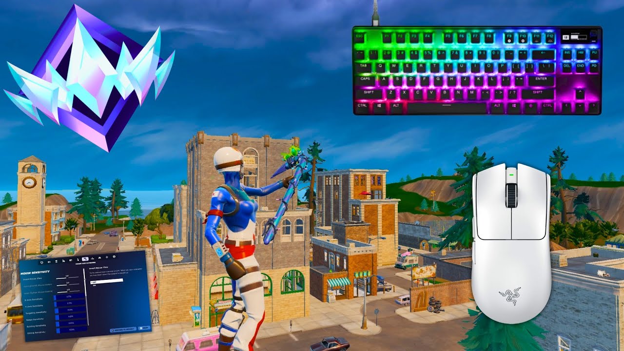 *NEW* Best Keyboard & Mouse SETTINGS For Fortnite Chapter 7 + SteelSeries Apex Pro TKL ASMR 😴