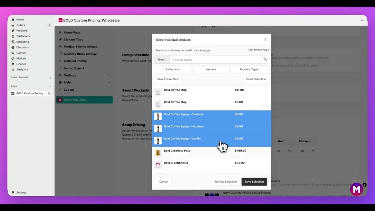 Create a Product Pricing Group in Bold Custom Pricing
