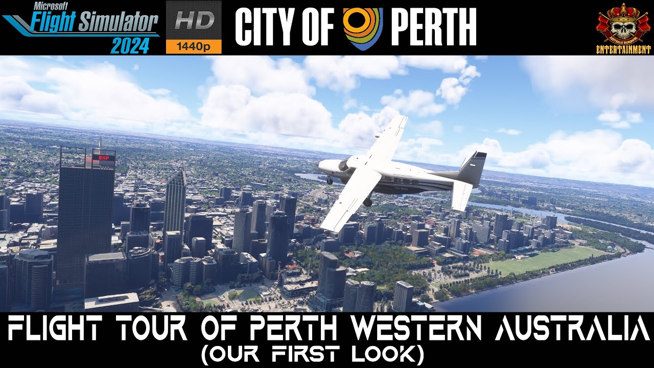 Flight Tour Of Perth Western Australia (Our 1st Look) Microsoft Flight Simulator 2024 #msfs2024