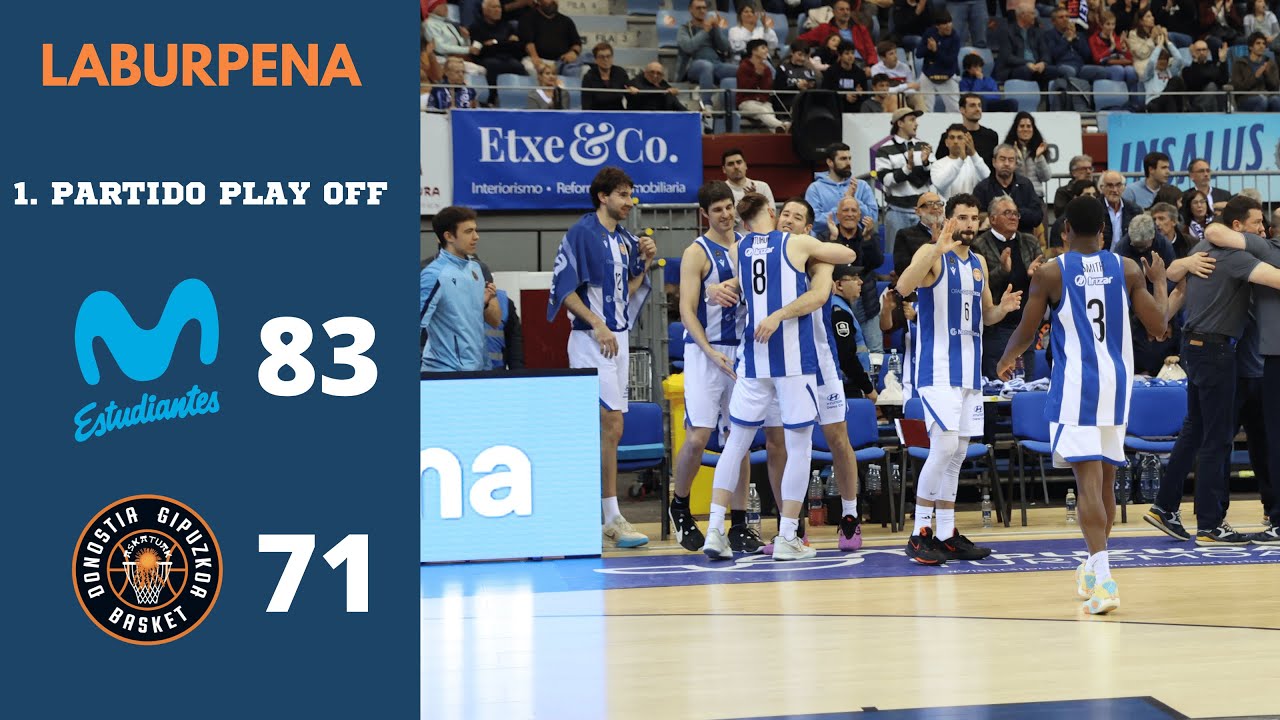 RESUMEN | MOVISTAR ESTUDIANTES 83-71 INVEREADY GIPUZKOA | 1. PARTIDO PLAY OFF