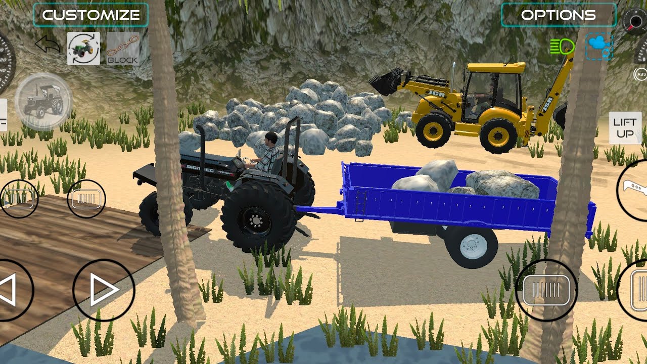 Drive JCB and Unloading Stone From Dumper  🎮🇮🇳 in Game 🎲🎮​ #tractor​ #dumper​#truck​#gamingvideos