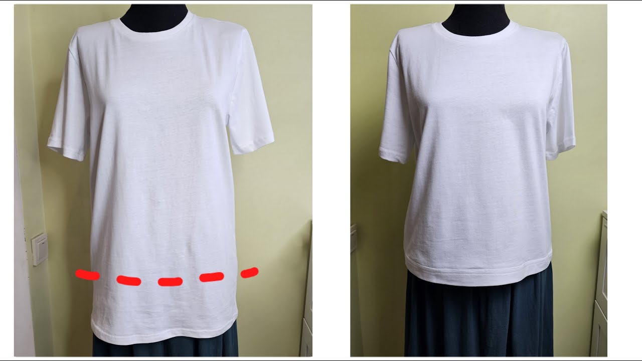 ✂️👕 Как красиво укоротить футболку без оверлока — самый простой и стильный способ!