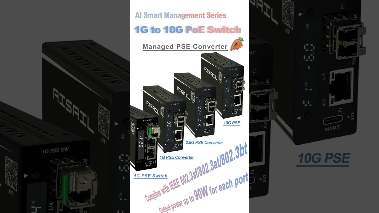 AI Smart Managed PoE Switch - 30W/60W/90W PSE Fiber Switch | IEEE 802.3af/at/bt - Schedule Reboot