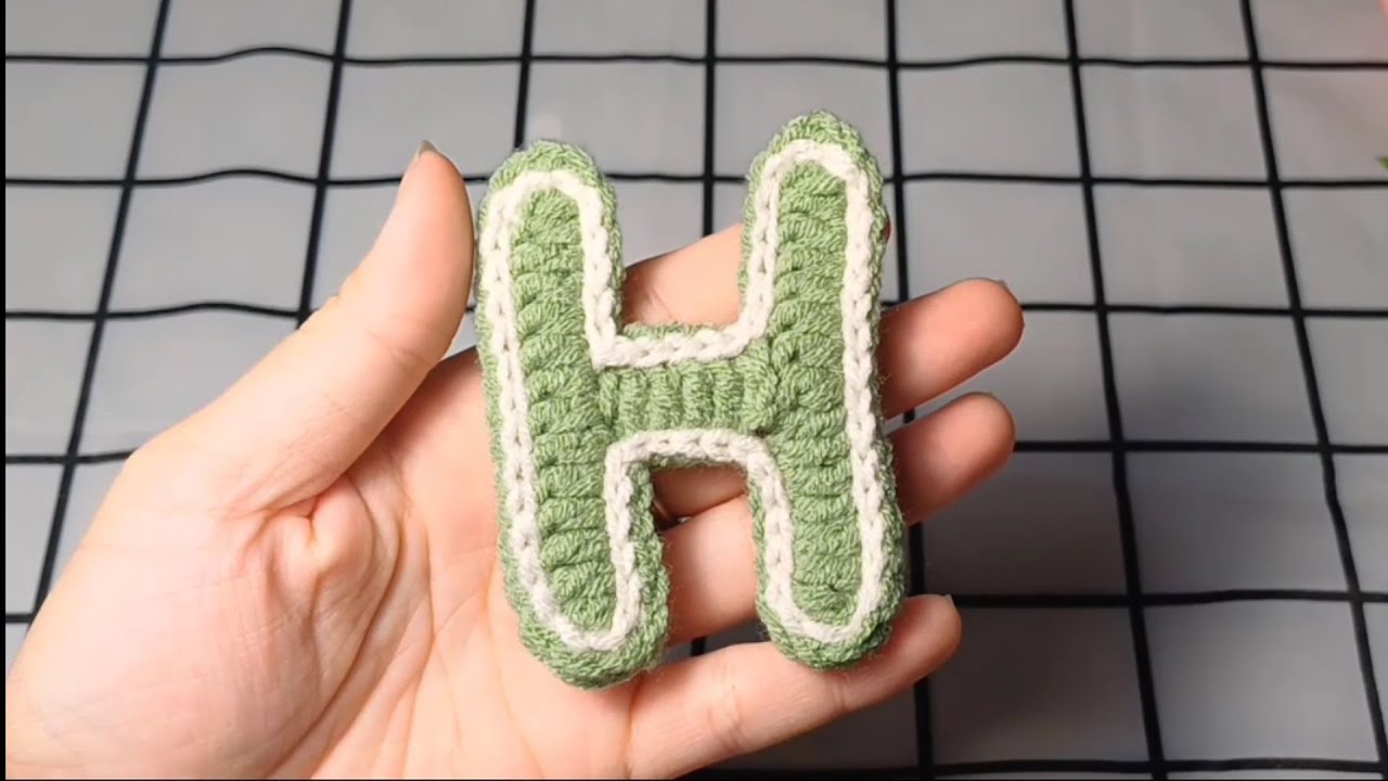 How To Crochet The Letter H Keychain Crochet, Super Easy, Very Useful Crochet Keychain For Beginners