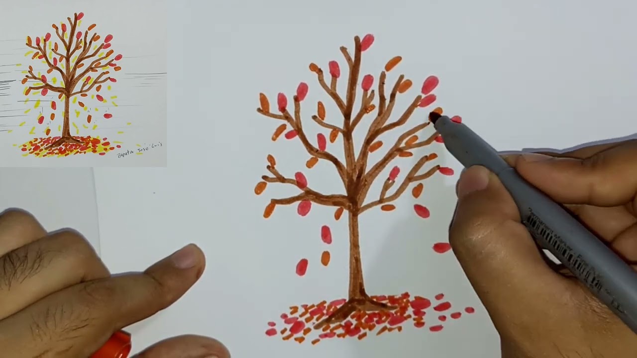 Comment dessiner un arbre d'automne