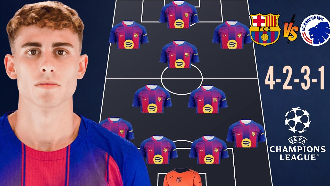 🚨 BARCELONA VS COPENHAGEN 🔥 BARCELONA PREDICTED LINEUP ✅ UEFA CHAMPIONS LEAGUE MATCH WEEK 8 