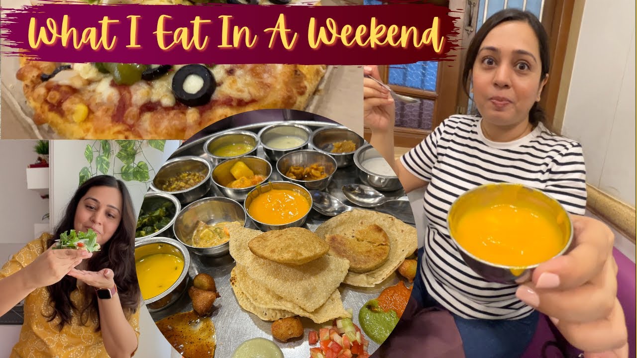 Shree Thaker Thali, homemade Vada Pav, Salad, Pizza |  What I Eat in a WEEKEND in Mumbai - Food Vlog