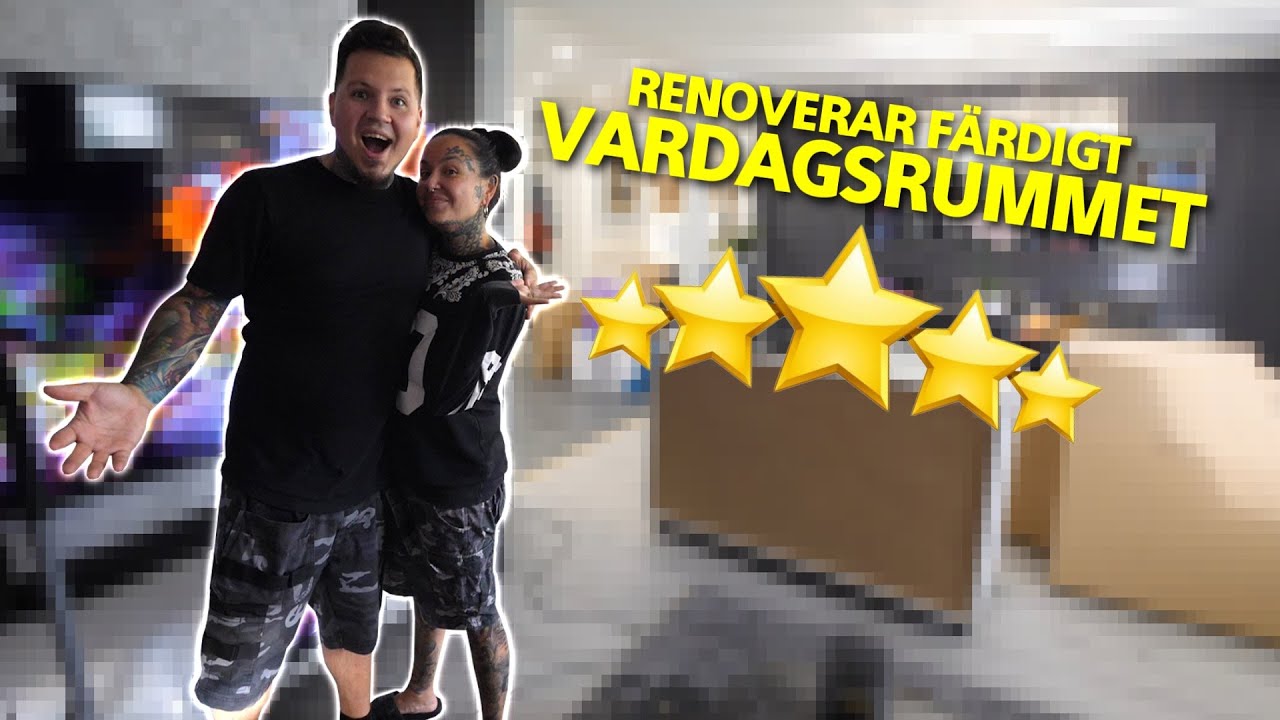Bygger färdigt vardagsrummet & matsalen - Renoverar nya huset