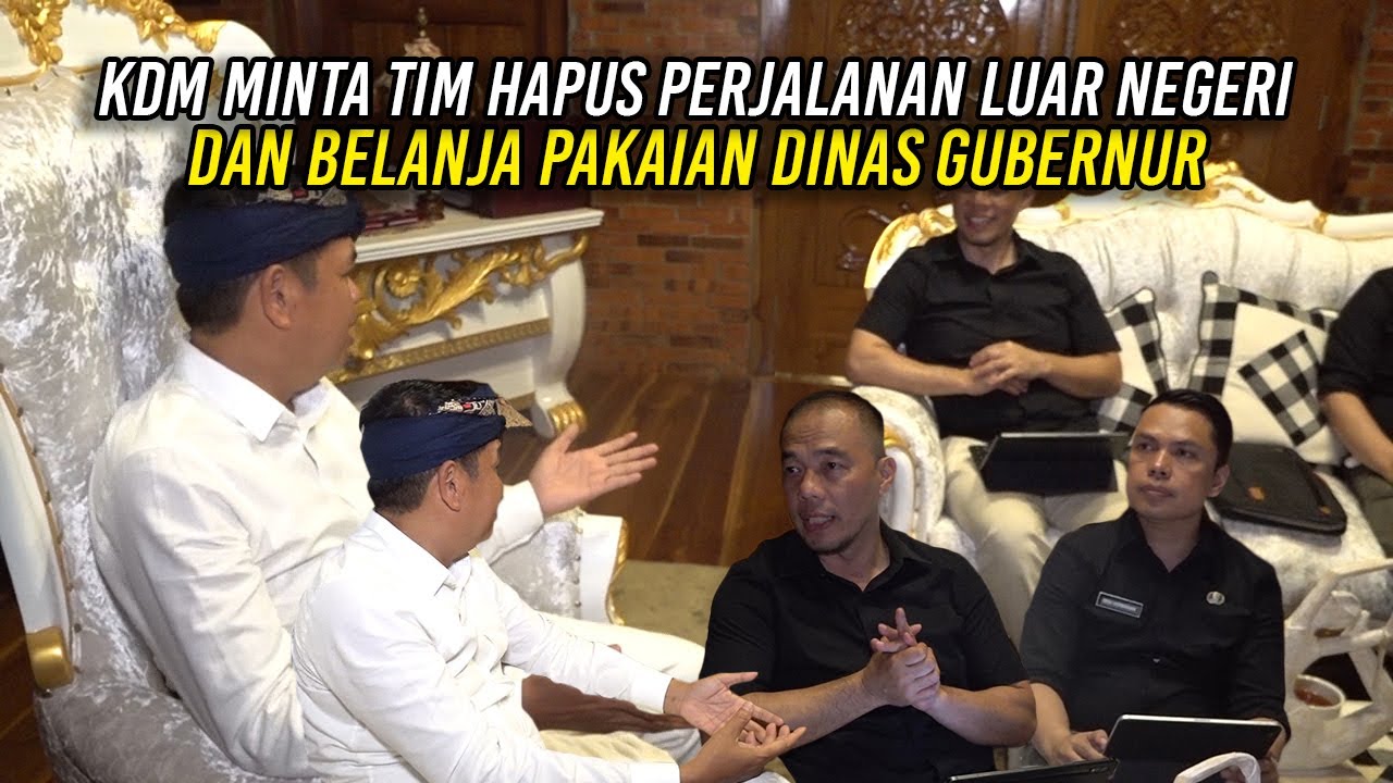 KDM MINTA TIM HAPUS BELANJA PAKAIAN DINAS GUBERNUR DAN PERJALANAN LUAR NEGERI