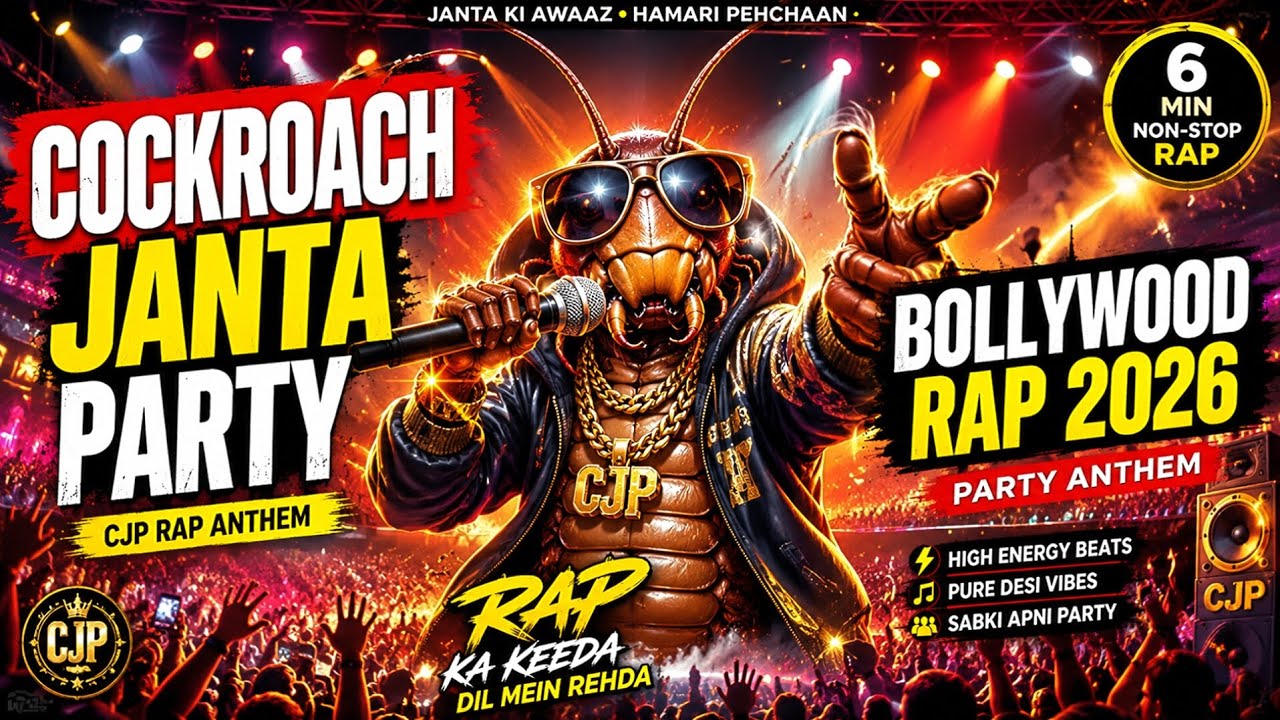 Cockroach Janta Party Rap Song 2026 🪳🔥 | CJP Party Anthem | Bollywood Style Rap Song | 