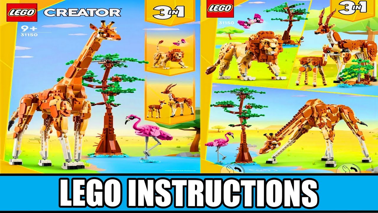 LEGO 31150 Instructions - 3 in 1 - Wild Safari Animals - Creator (All Books)