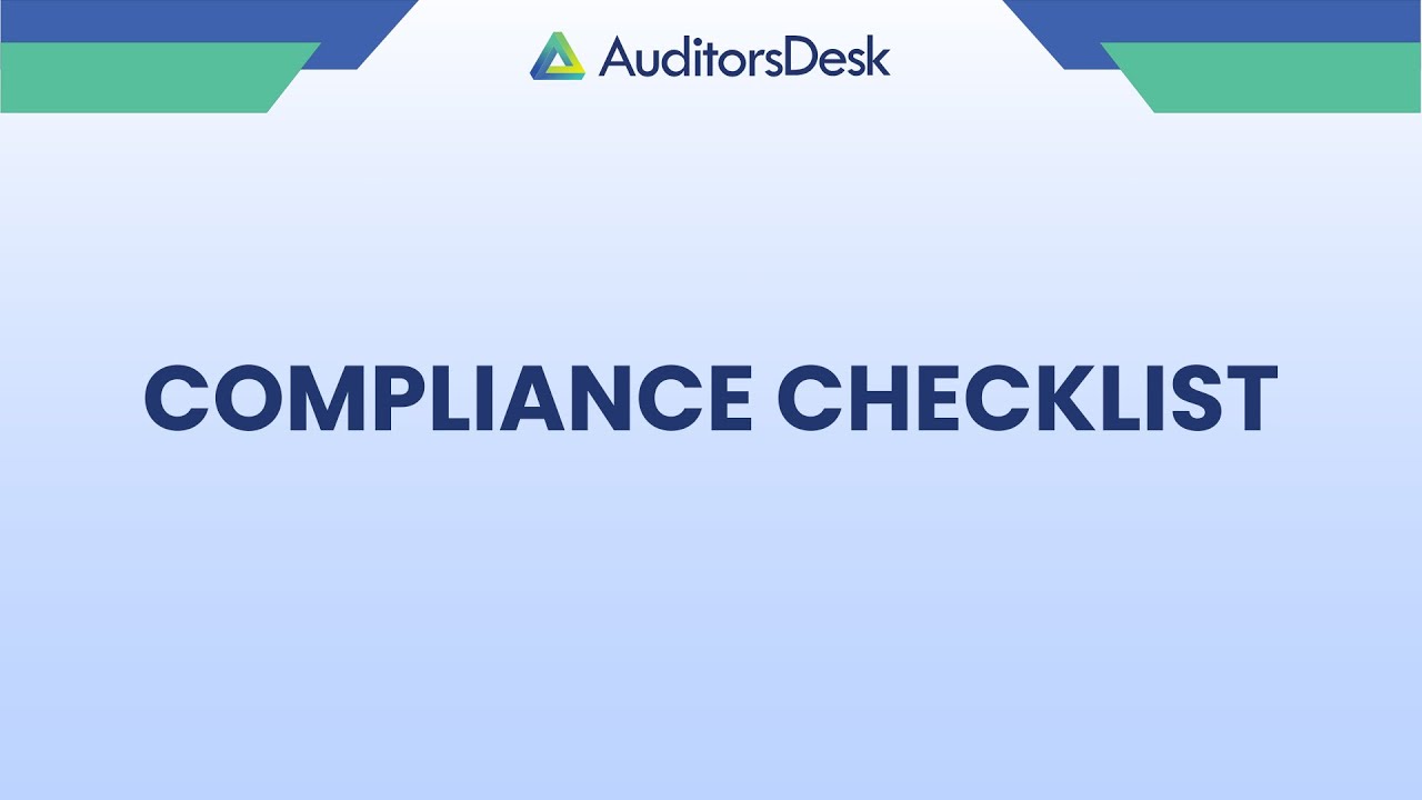 Compliance Checklist