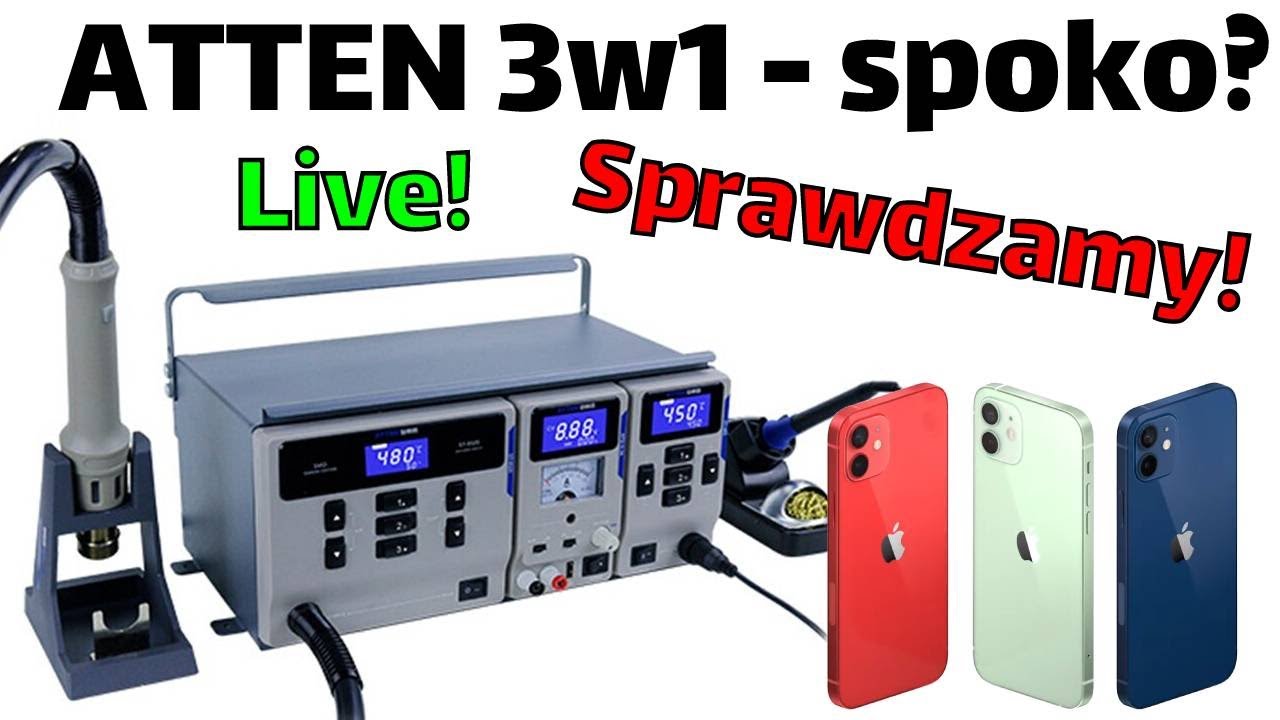 Zestaw Atten 3w1 - Hot AIR ZASILACZ KOLBA - Live test!