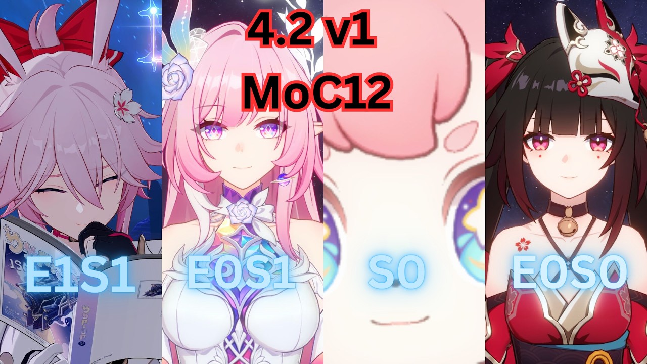 req【崩壊スターレイル】4.2 v1 裏庭12 緋英1凸餅 0ラウンド MoC12 Evanescia E1S1 0R    Honkai Star Rail