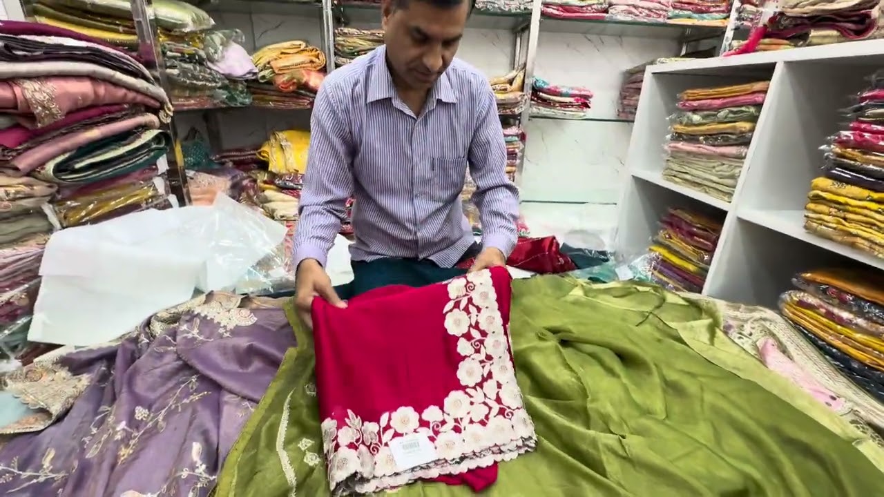 2025 Latest Saree Design | Organza, Handwork & Kanjivaram Saree | Chandni Chowk Delhi
