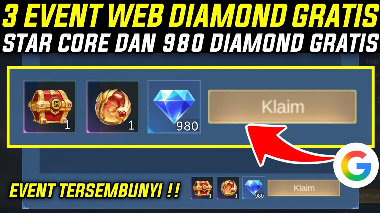 DIJAMIN DAPAT STAR CORE DAN 980 DIAMOND GRATIS - 3 EVENT WEB DIAMOND MLBB GRATIS 2026