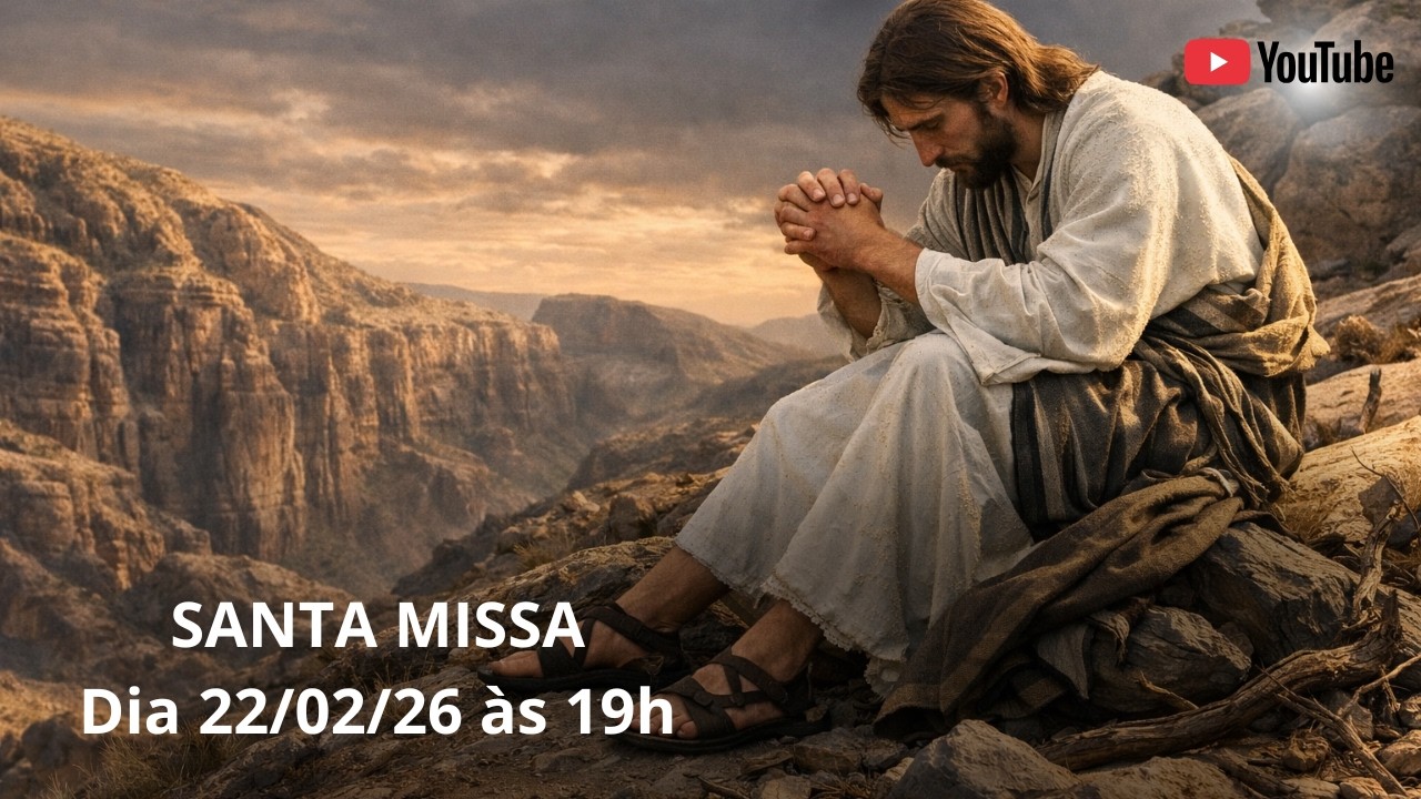 Transmissão Santa Missa - Dia 22/02/2026-  - 1º DOMINGO DA QUARESMA
