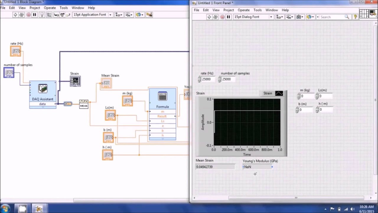 Measurements I - 1/2 Bridge Strain Gauge LabView Tutorial
