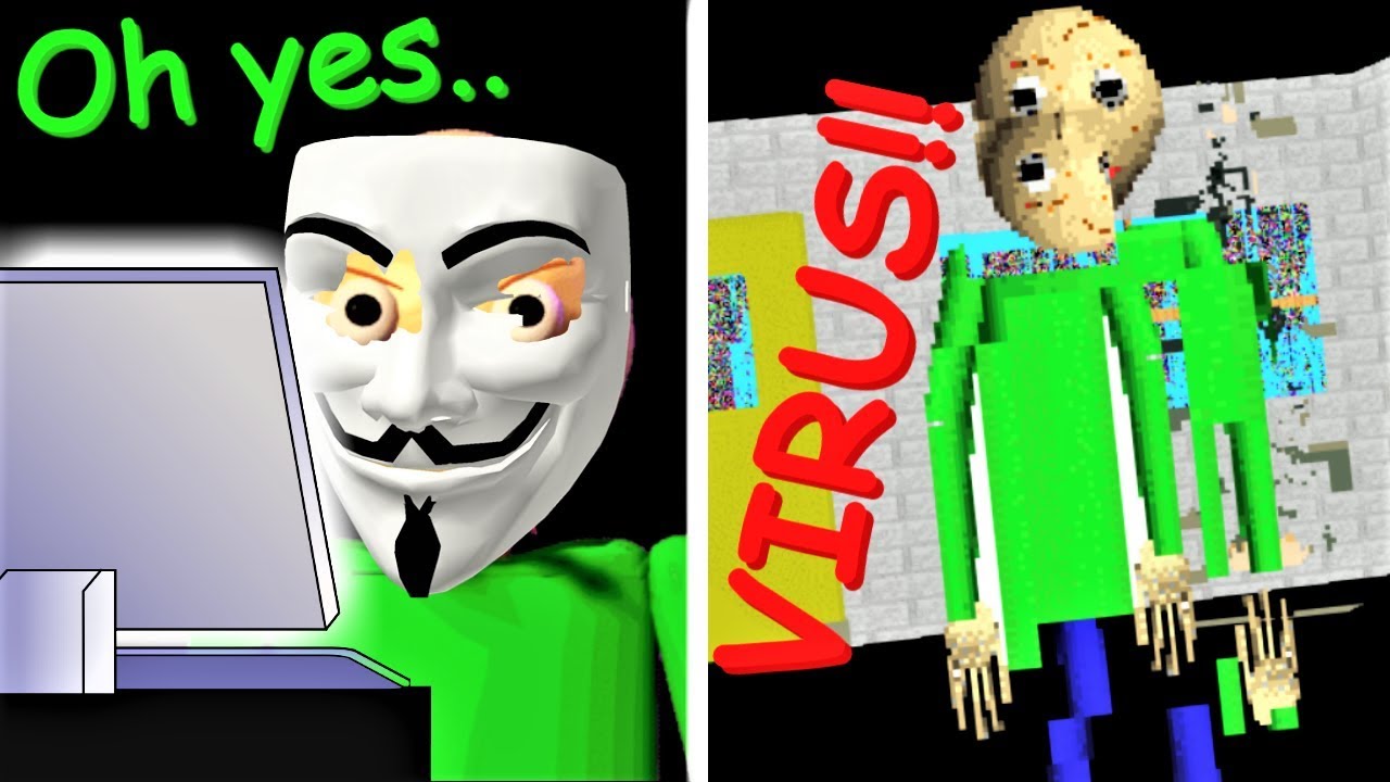 WARNING!! THERE IS A BALDI VIRUS!! | Baldi's basics MOD: Baldi's Corrupted Basics