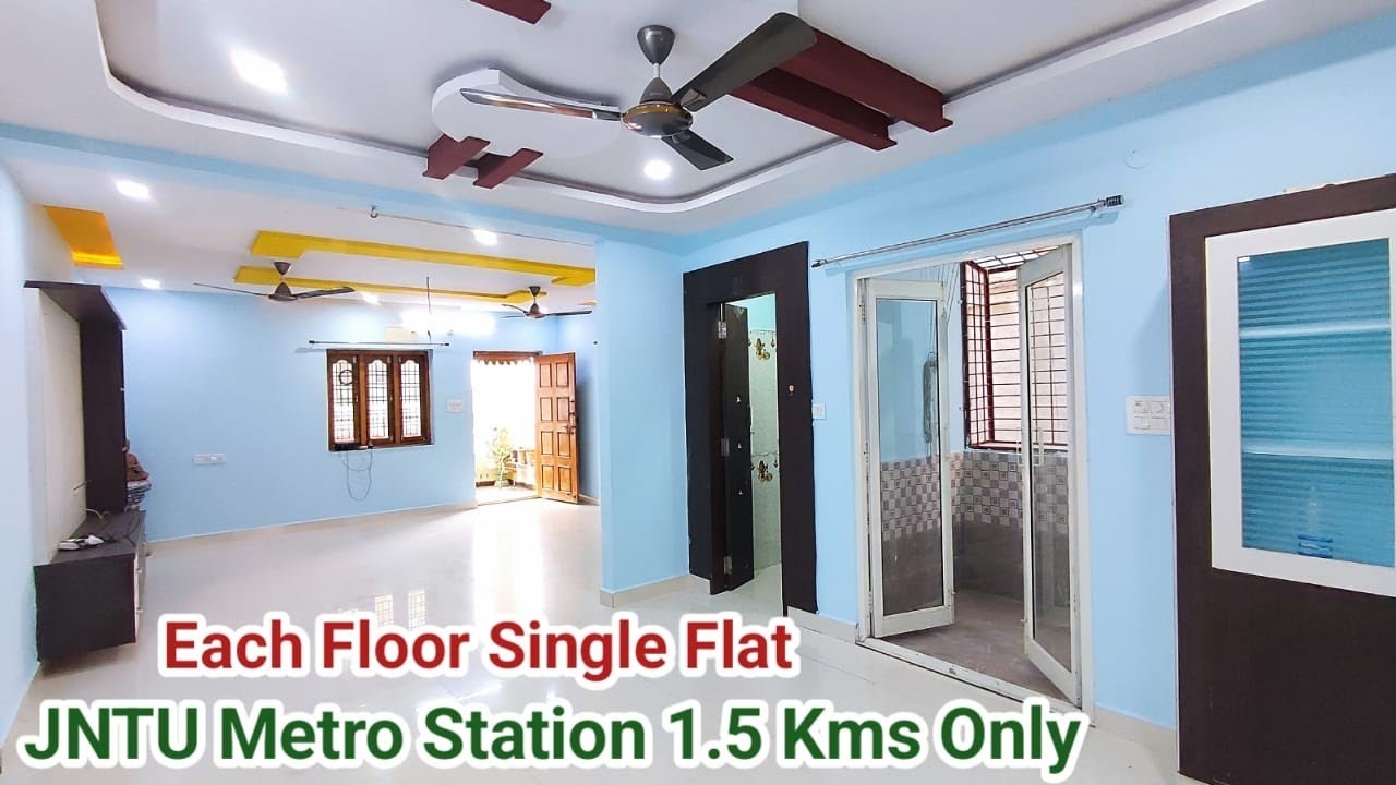 Each Floor Single Flat for sale in JNTU Vasanth Nagar colony Hyderabad || 3BHK Furnished Flat 