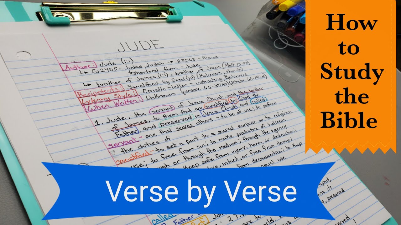 How to Study the Bible - Verse Mapping Verse by Verse- Jude 1-2