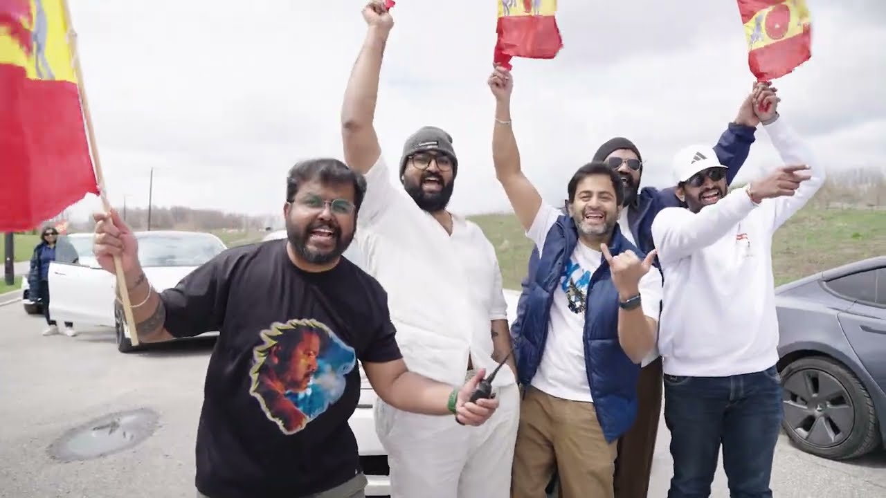 TVK Vijay fans from Canada conduct car rally