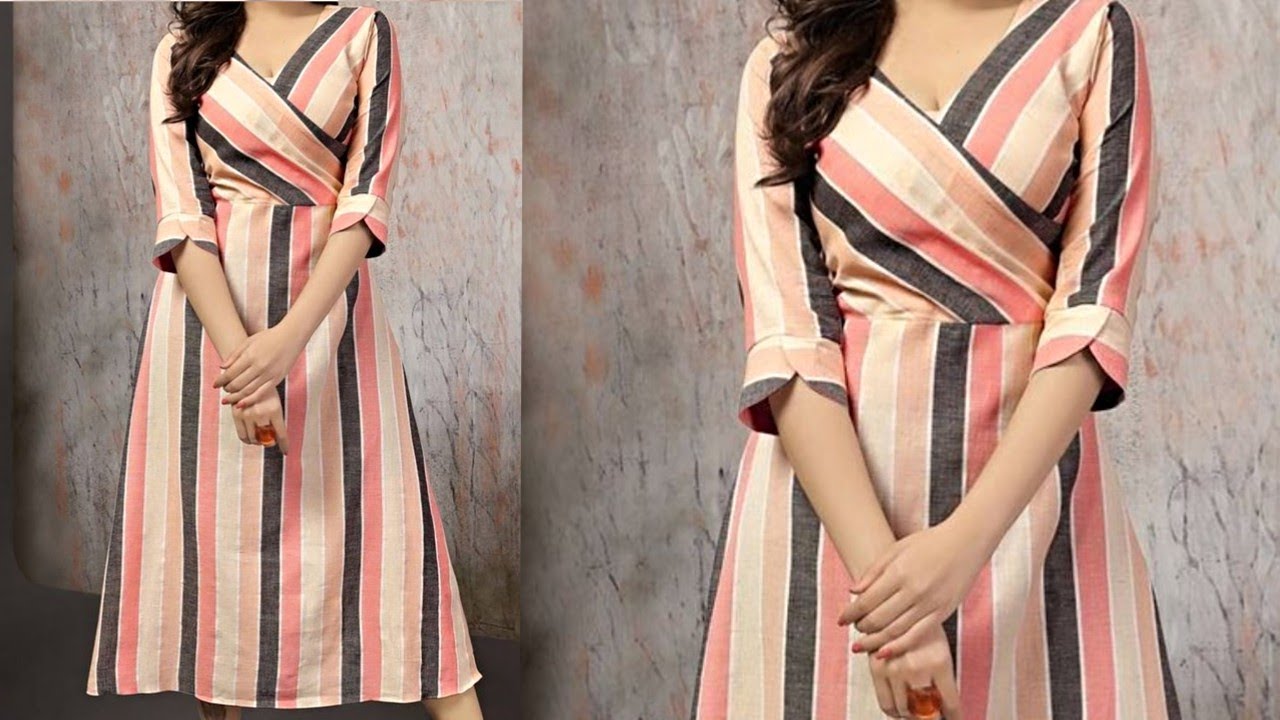 New dress design/wrap dress cutting and stitching in hindi/step by step