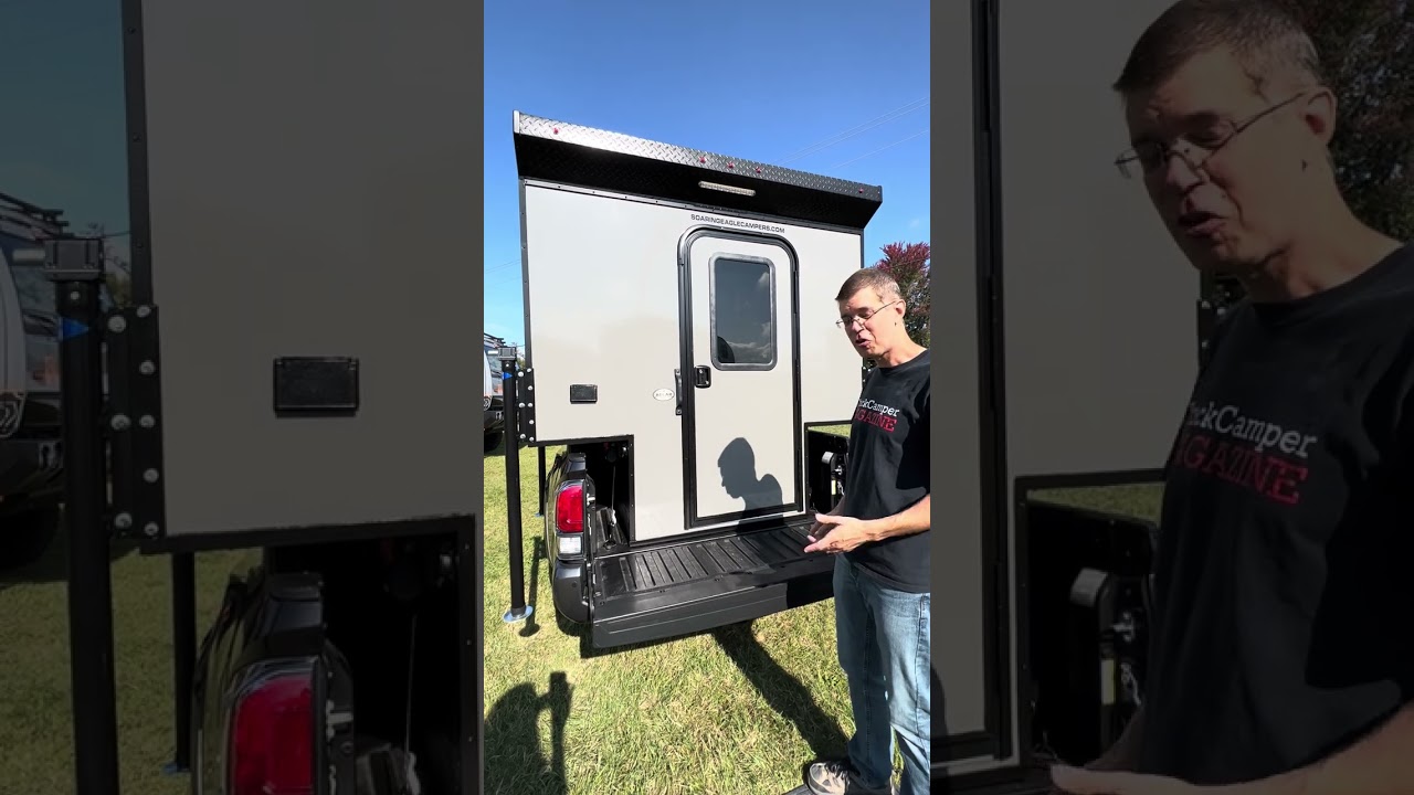 You Can Shut the Tailgate on a Tacoma Truck with a Soaring Eagle Adlar Camper