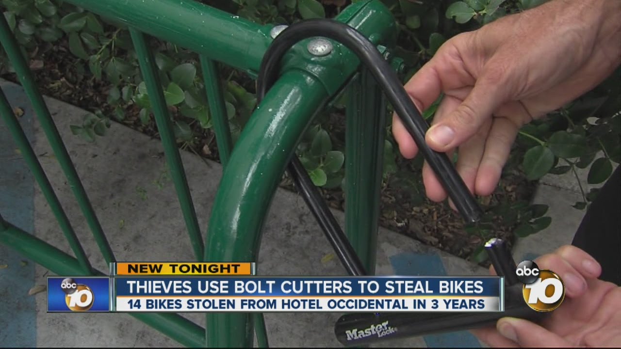 Thieves use bolt cutters to steal bikes