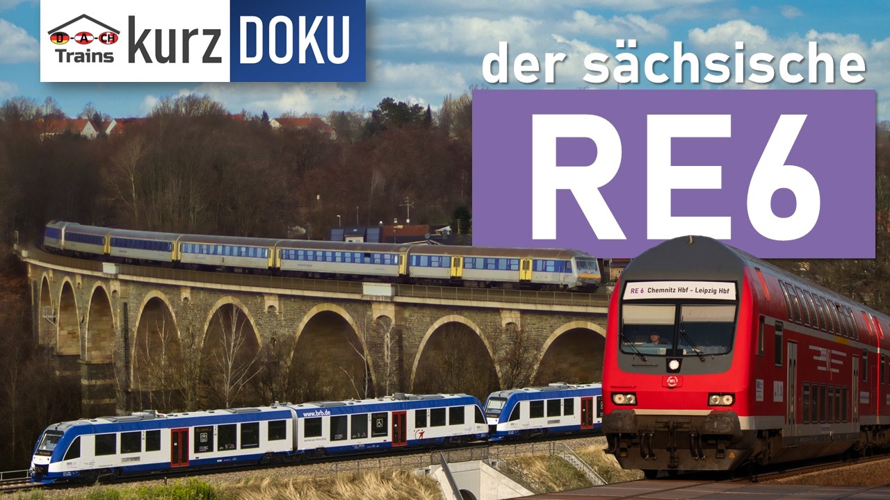 Der sächsische RE6 | von Reisezugwagen über Dostos zu modernen Akkutriebzügen | kurzDOKU