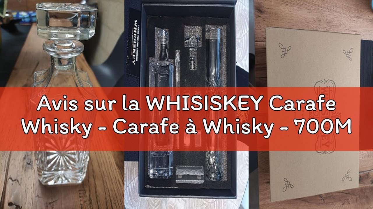 Avis sur la WHISISKEY Carafe Whisky - Carafe à Whisky - 700ML - Coffret Cadeau Homme - Coffret Whisk