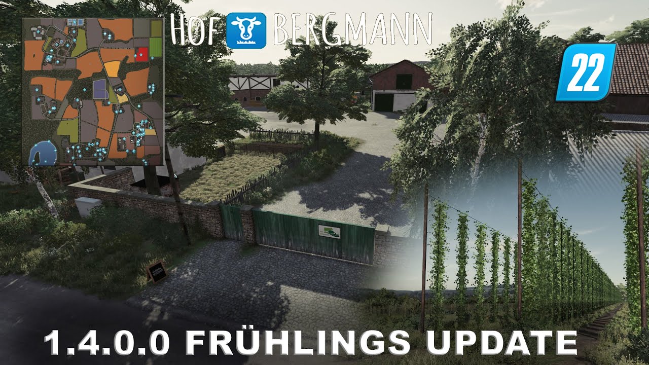 LS22 - NEWS Hof Bergmann 1.4 - Hopfenplantage - Bullen-Sprunghalle und viele weitere Neuerungen!