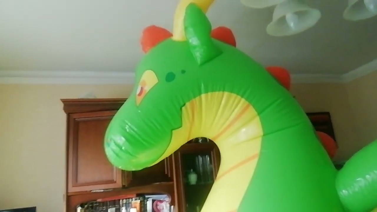 huge inflatable world green dragon showcase