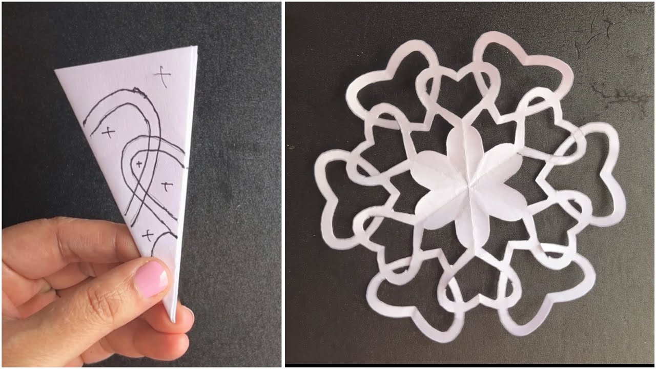 paper snowflake / how to make paper snowflakes #christmas #valentinesdaycraft