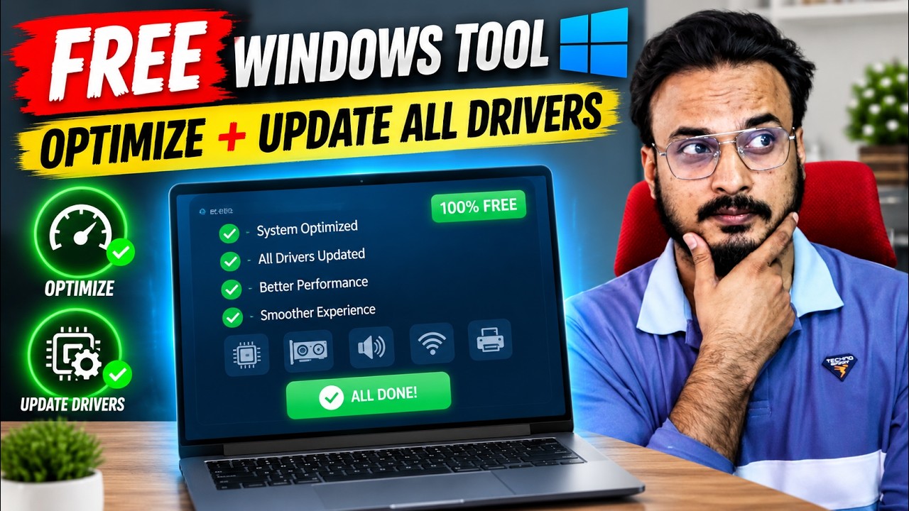This FREE Windows OPTIMIZER Also Updates ALL Drivers Automatically 🚀