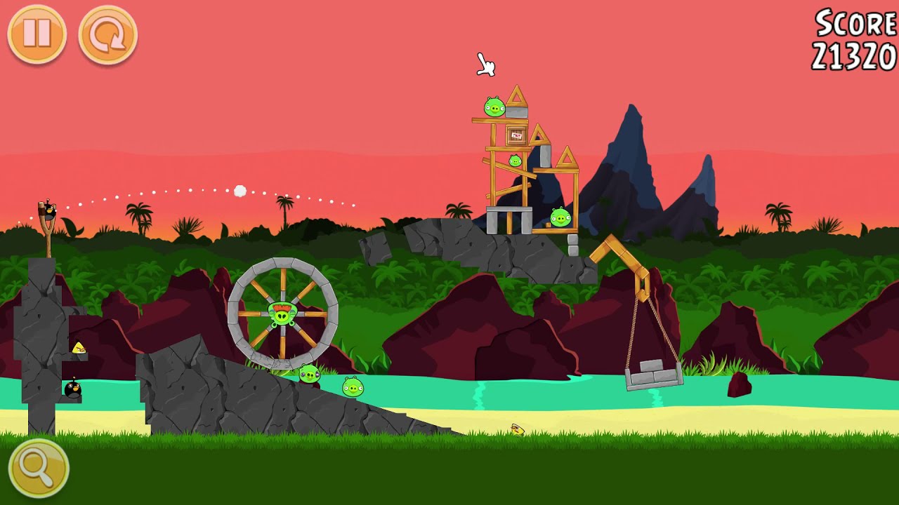 Angry Birds Classic: Surf and Turf 2-1 to 2-15 Walkthrough.