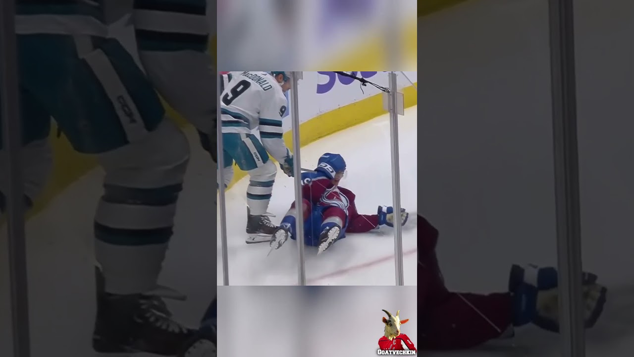MacDonald Ejected From Game After Hit on Malinski  #hockey #nhlhits