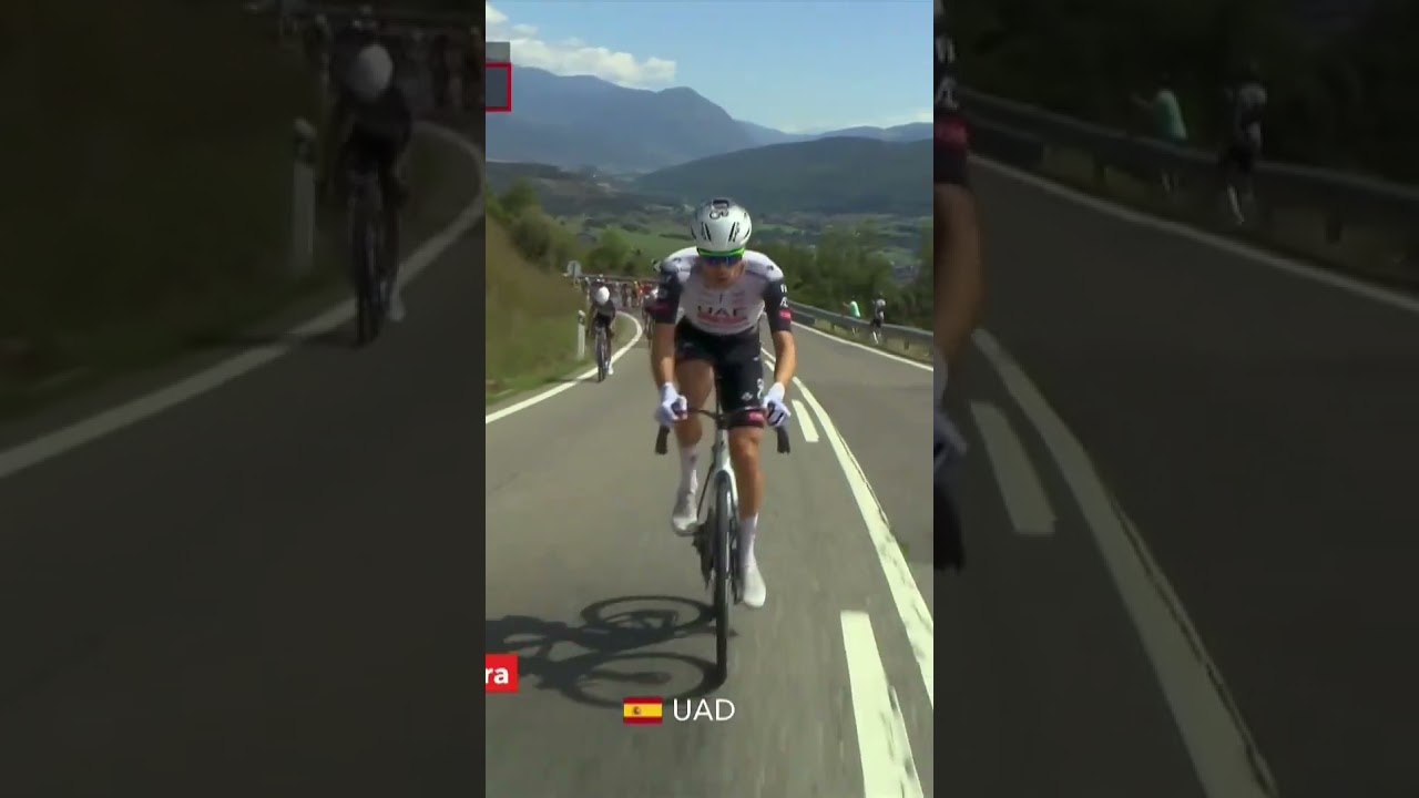 Juan Ayuso on the attack 👀 After losing time yesterday, Ayuso is leading the charge early on Stage 7