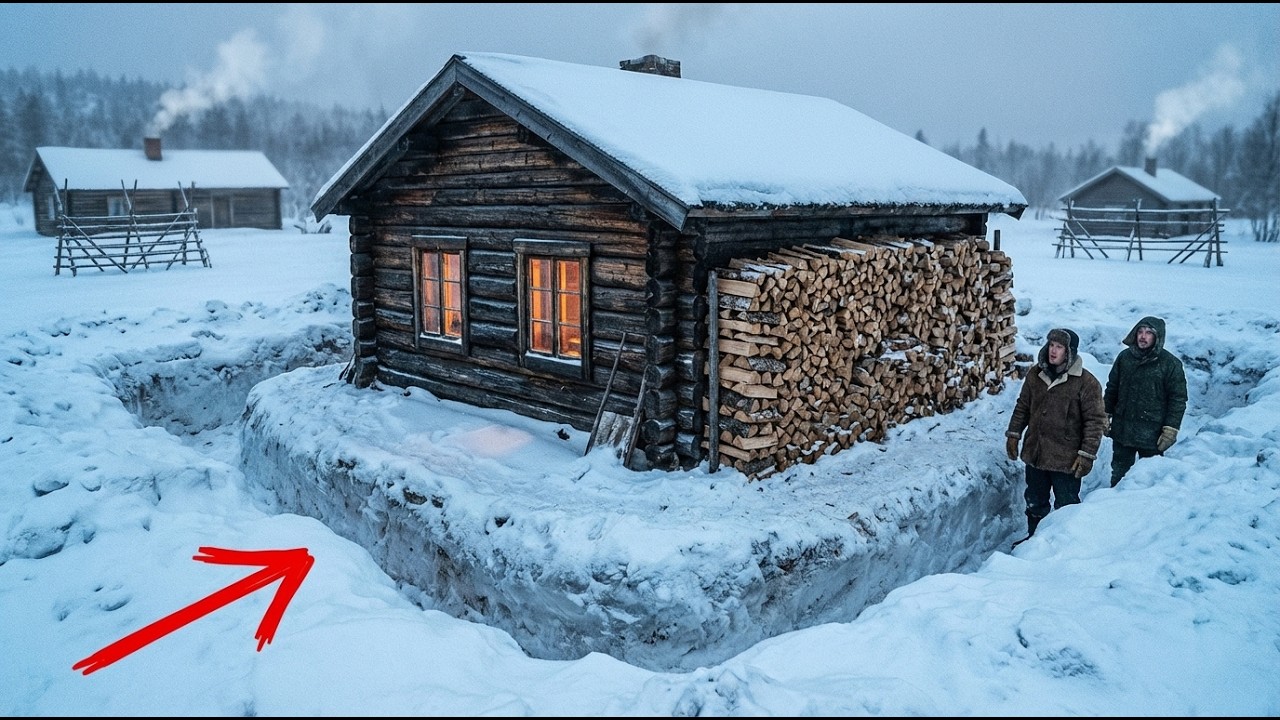 She Dug a Trench Around Her Cabin — Until Neighbors Saw Her Woodpile Never Shrank