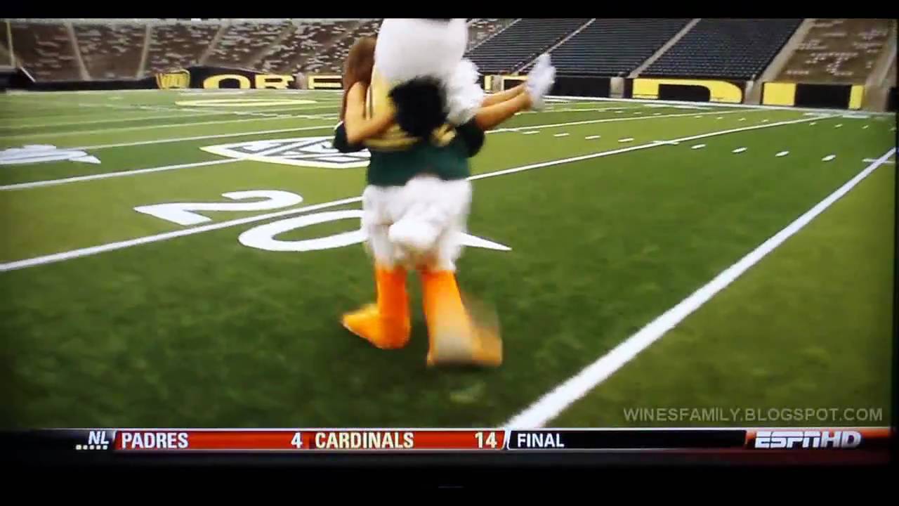 Oregon Duck Mascot on ESPN College GameDay