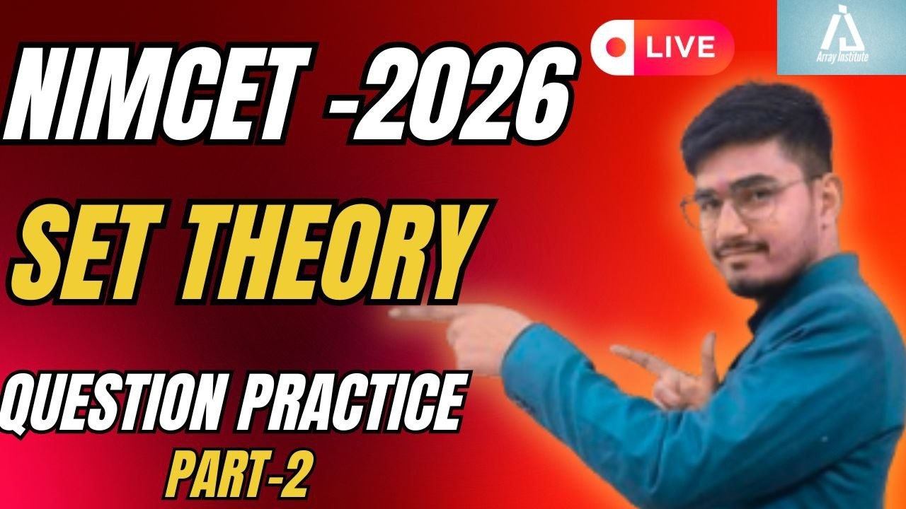 Nimcet 2026 | Set Theory  | Question Practice |  Vijaypal Choudhary