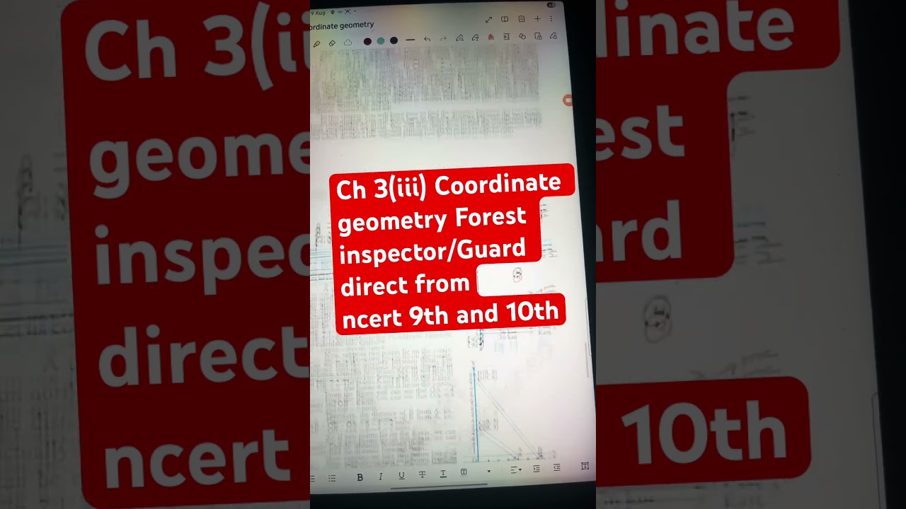 Ch 3(iii) : Coordinate geometry | JKSSB | JKPSI | Video will be out today at 10:30 PM | SSC | ALP
