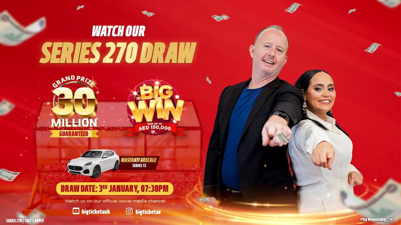 Watch our Series 270 Grand Prize AED 30 Million Live Draw!