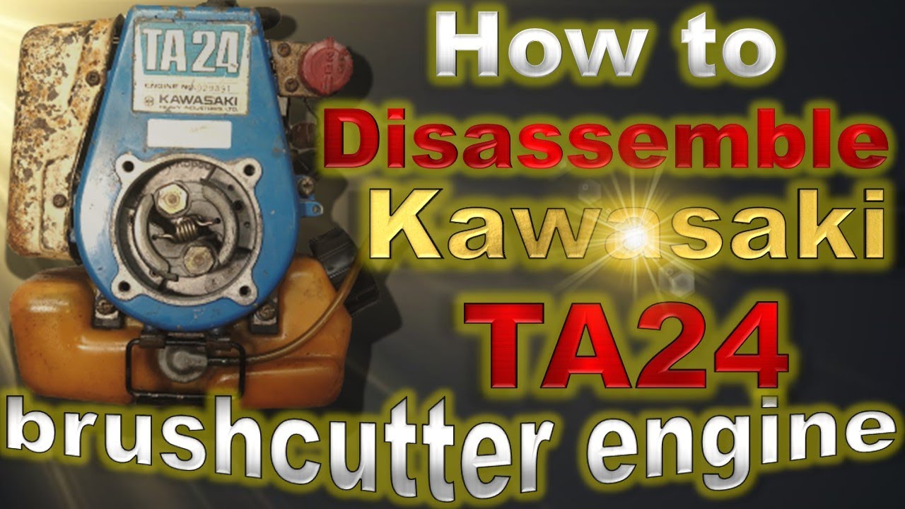 Как разобрать двигатель кустореза Kawasaki TA24