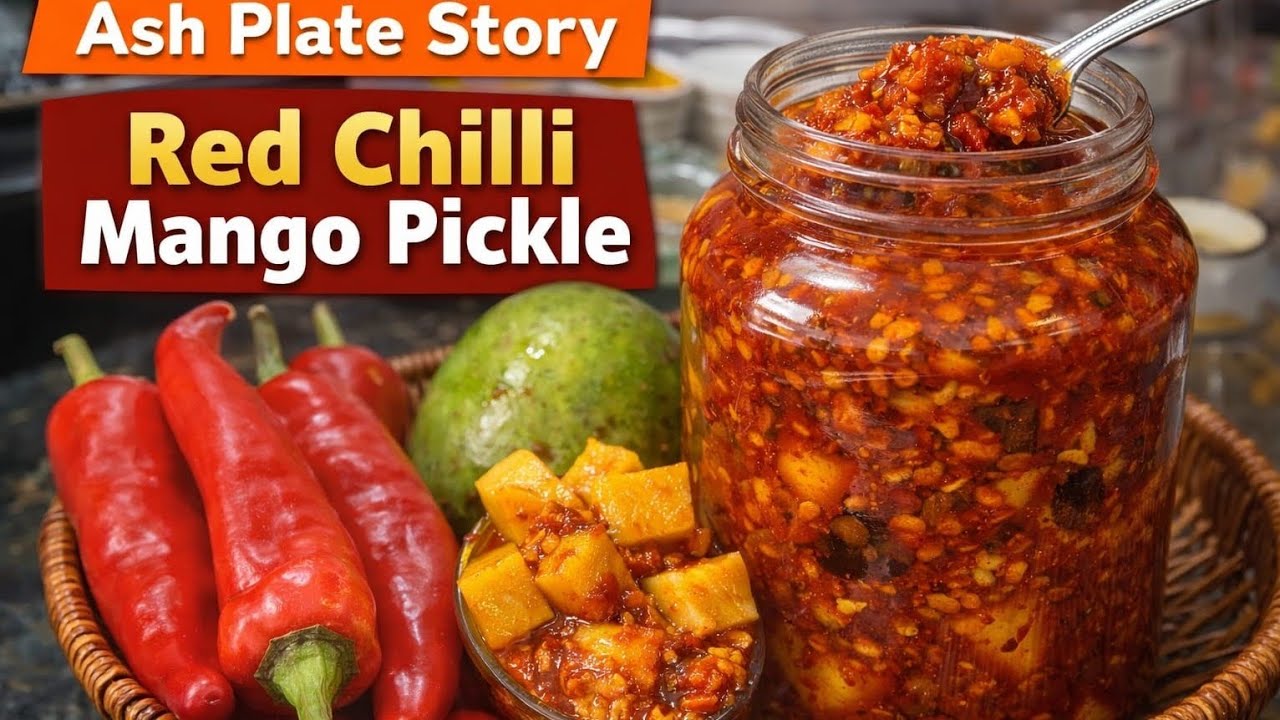 Instant Red Chilli Mango pickle | Make Now, Enjoy for years | Ash plate Story #longvideo 