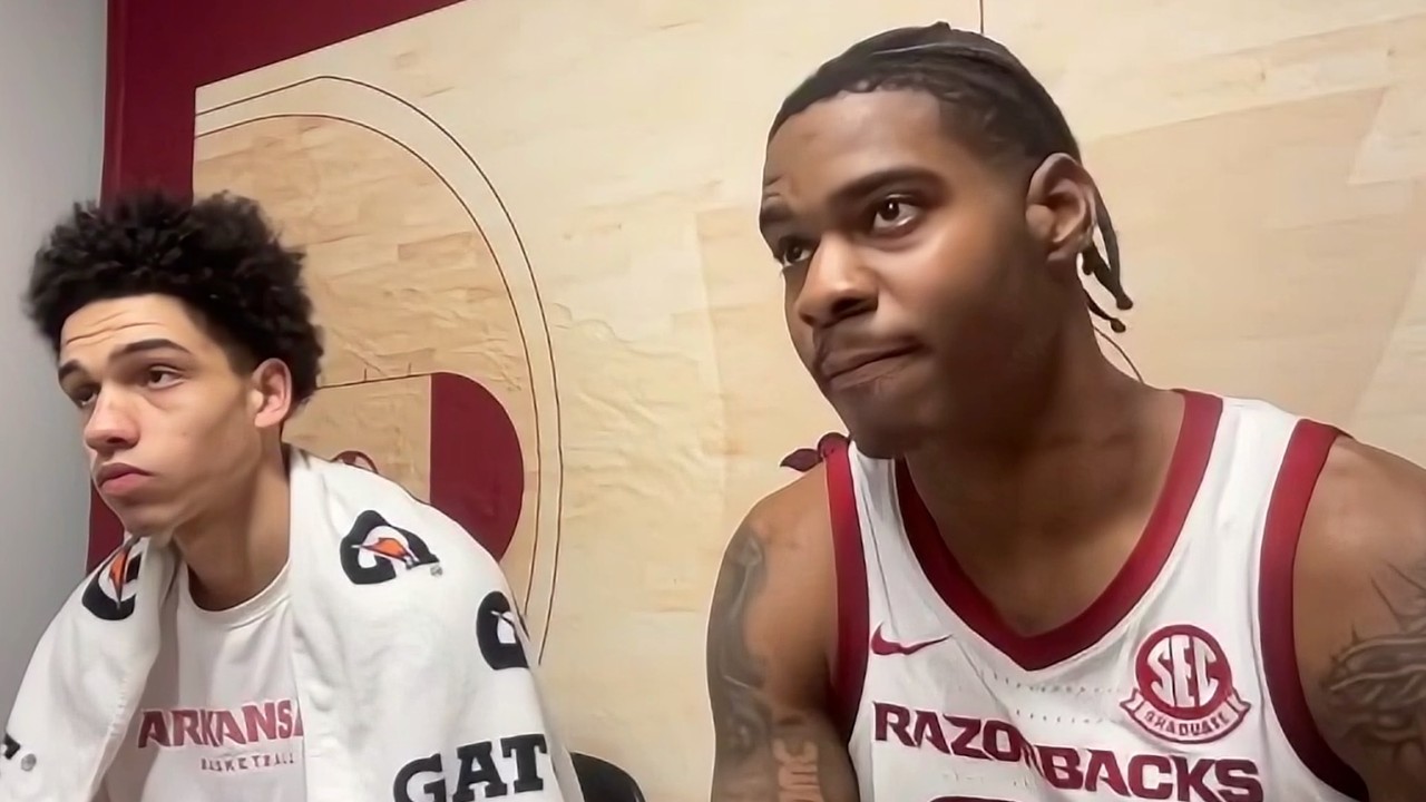 Isaiah Sealy and Nick Pringle postgame – Arkansas 88, Mississippi State 68